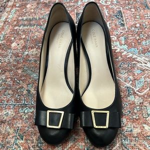 Cole Haan black heels size 8.5B. Gently worn.